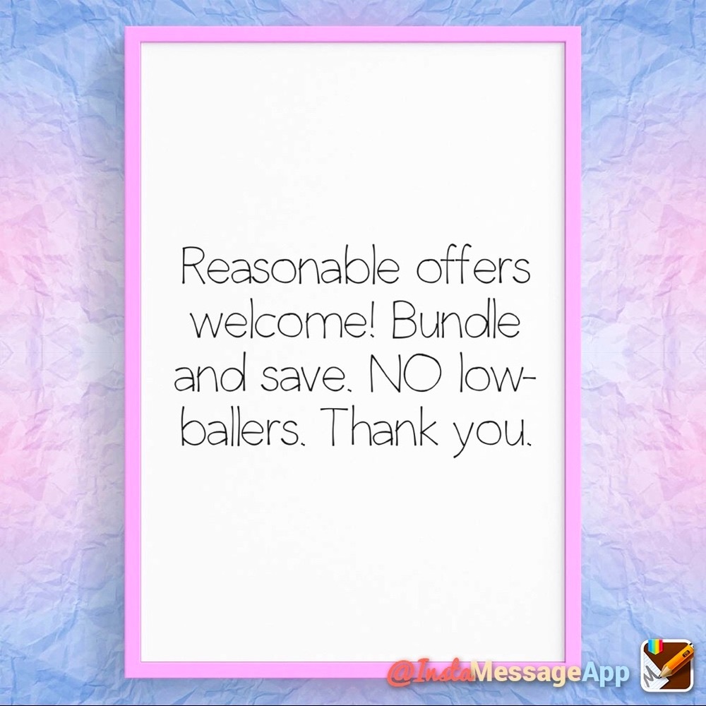 Open to all REASONABLE offers. Thank you